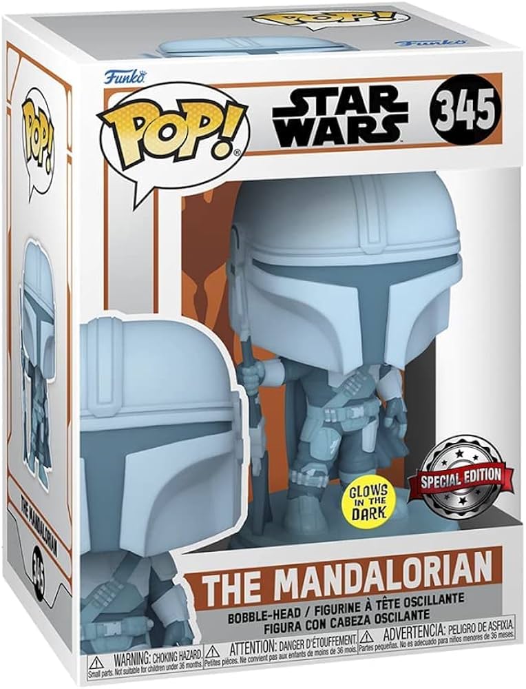 Funko Pop! Star Wars The Mandalorian Hologram GITD Special Edition #345