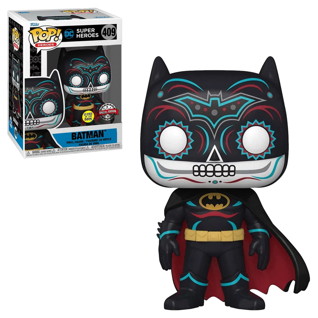 Funko Pop! DC Super Heroes Dia De Los Batman GITD Special Edition #409