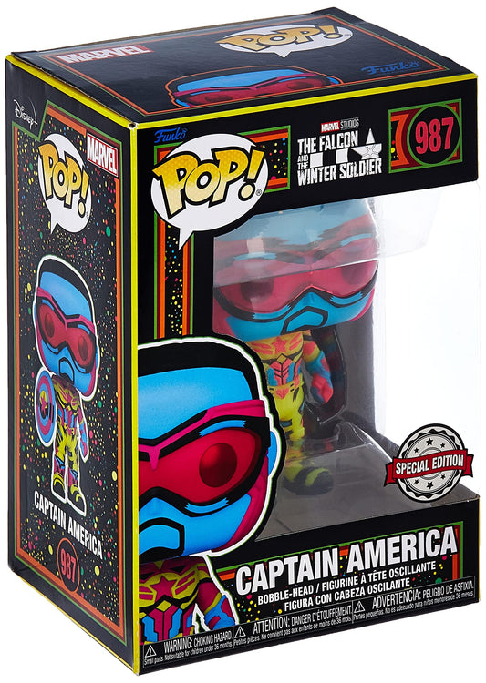 Funko Pop! Marvel Blacklight Captain America Special Edition #648