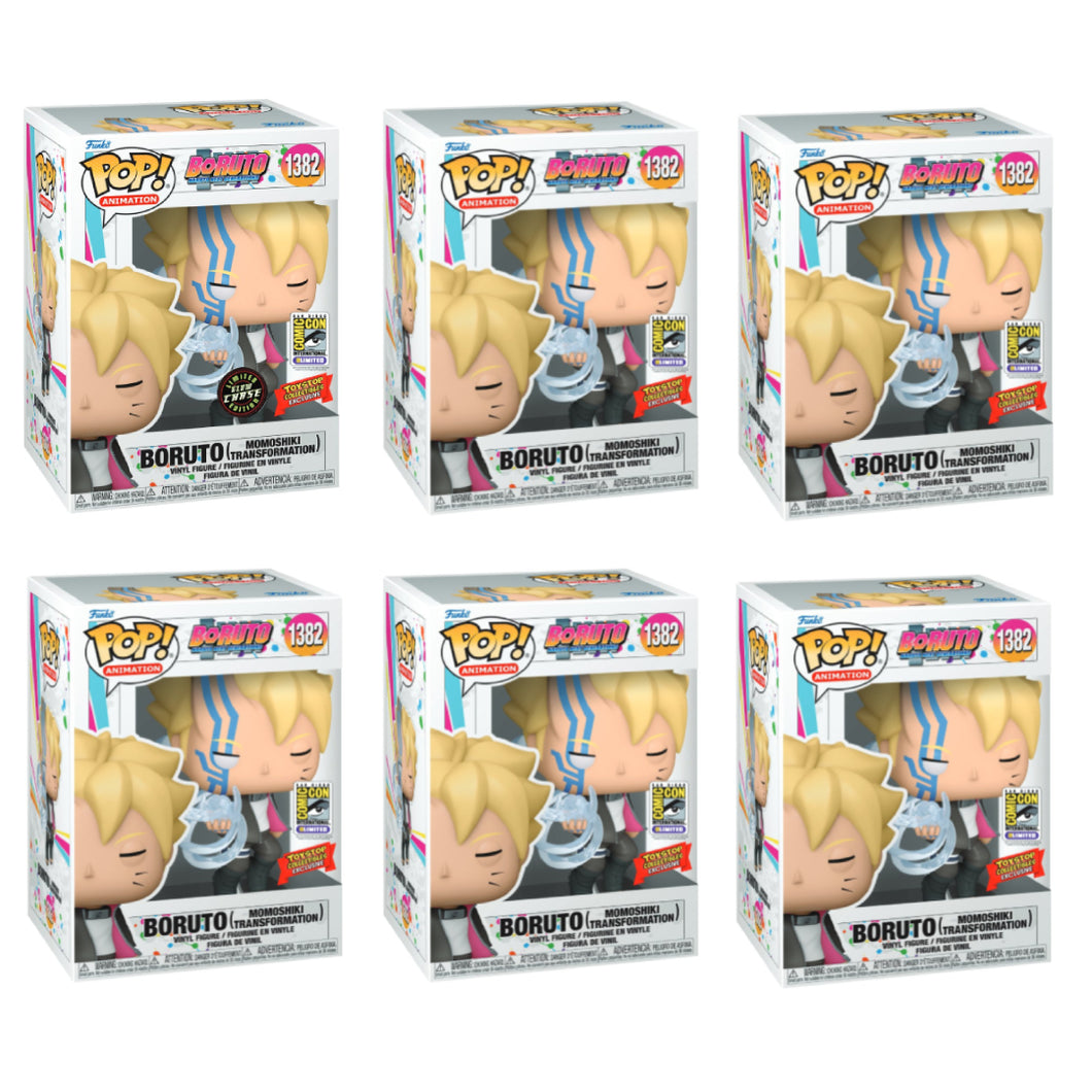Funko Pop! SDCC Boruto (Momoshiki Transformation) #1382 Toystop Exclusive 6pc Inner case with CHASE PRE SELL