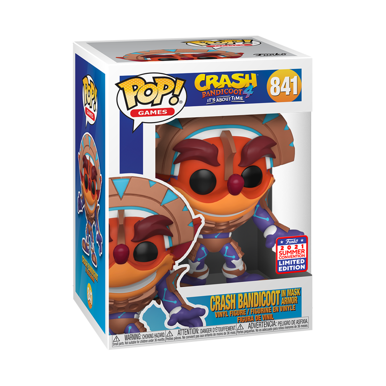 Funko Pop! Crash Bandicoot in Mask Armor Convention Exclusive #841 (Barcelona Pop 55)