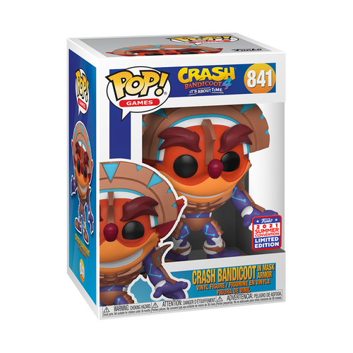 Funko Pop! Crash Bandicoot in Mask Armor Convention Exclusive #841 (Barcelona Pop 55)