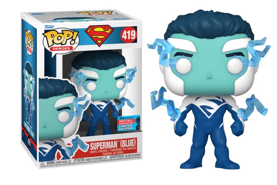 Funko Pop! Superman Superman (Blue) Convention Exclusive #419 (Amsterdam Pop 12)