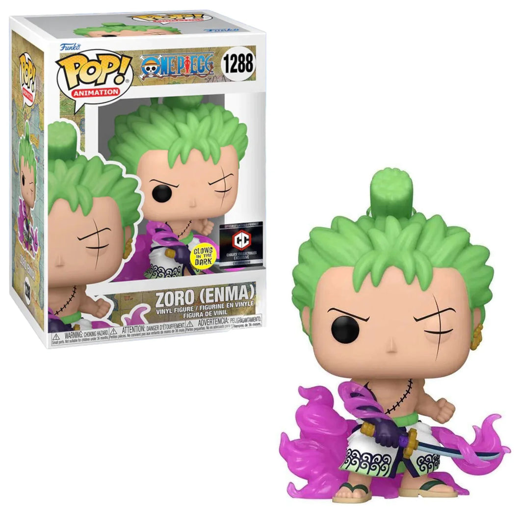 Funko Pop! One Piece ZORO (ENMA) #1288 Chalice Collectibles Exclusive Glow in the Dark