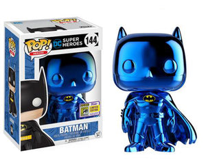 Funko Pop DC Super Heroes "Batman" Blue Chrome #144 Toy Tokyo San Diego 2017 Limited Edition Sticker