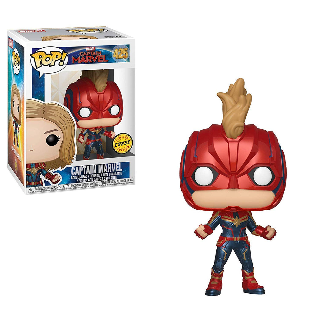 Funko Pop Captain Marvel Chase Mint with .5mm soft protector