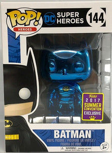 Funko Pop DC Super Heroes Batman Blue Chrome #144 2017 Summer Exclusive