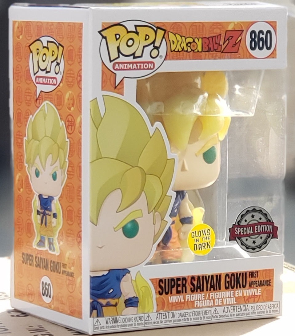Funko Pop DBZ Dragon Ball Z Super Saiyan Goku First Appearance Glow Sp –  Animetasia
